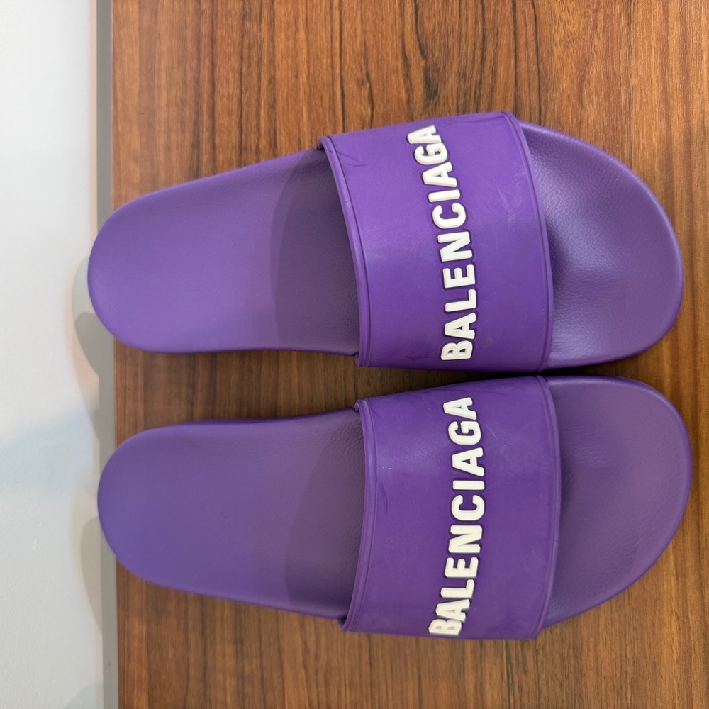 Balenciaga Vibrant Purple Slides